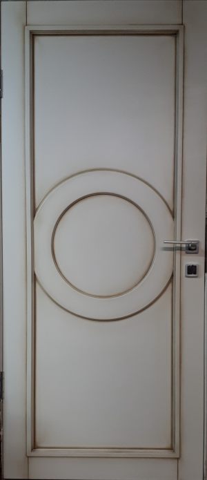 Межкомнатная дверь в профиле массив (эмаль с патиной) Рязань